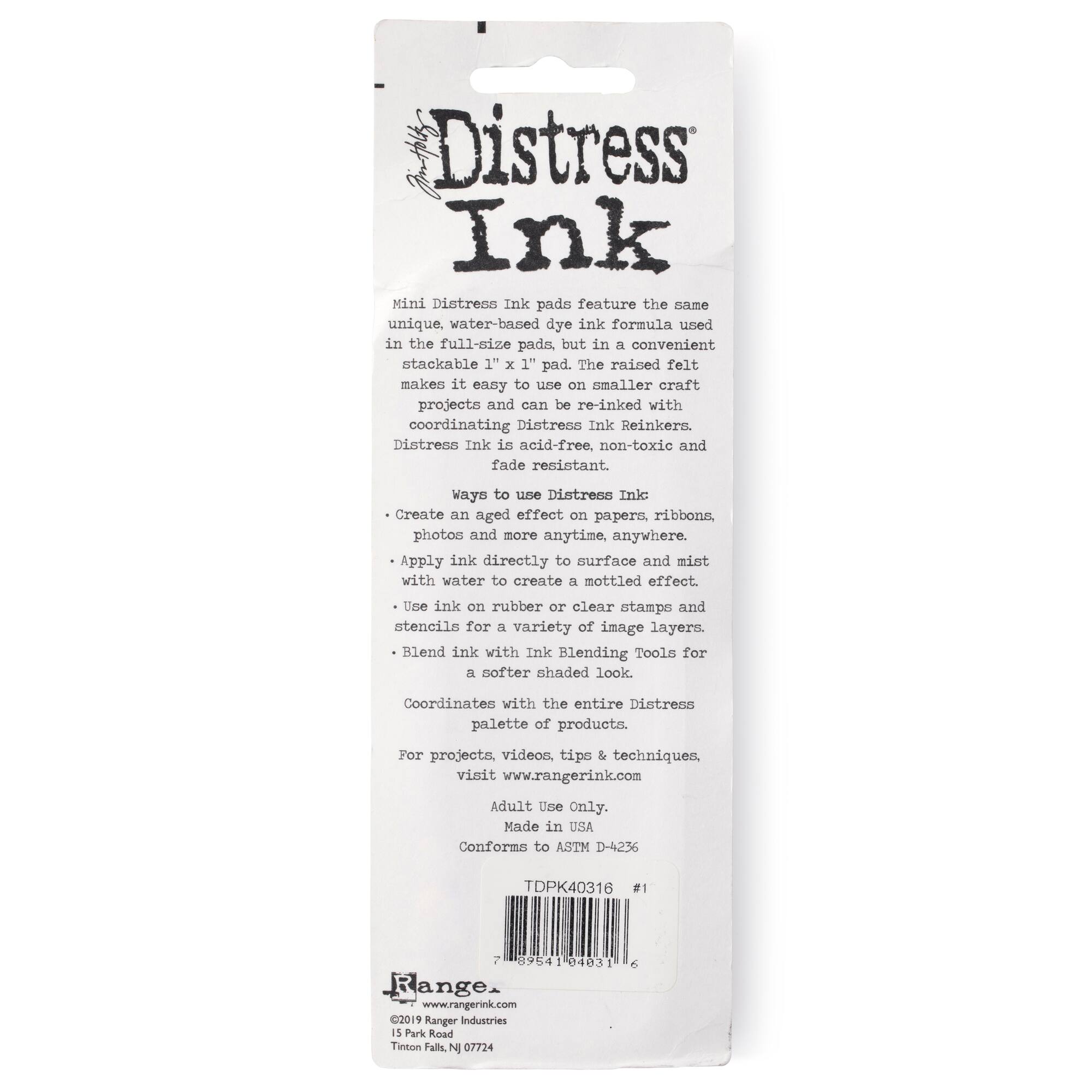 6 Packs: 4 ct. (24 total) Tim Holtz® Distress Ink Pad Mini Kit #1